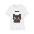 Cute Black Cat "wow!" T-Shirt — Kawaii Cat Graphic Tee