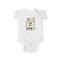 Infant Bodysuit - Cute Sleeping Hamster with Carrot (おやすみ)